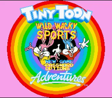 Tiny Toon Adventures - Wild & Wacky Sports (Europe) (Beta) screen shot title